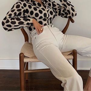 Fashion Nova — Nina High Rise Straight Leg - Cream size 29